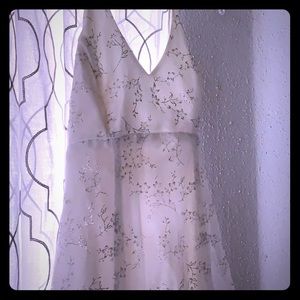 Beatiful white and silver formal formal dress